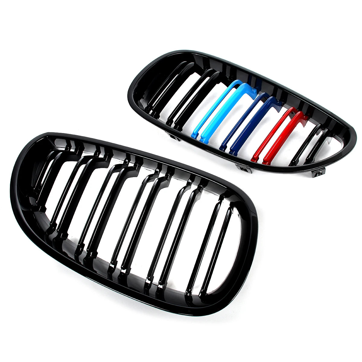 MAGICKIT Gloss Black M Color Front Kidney Grille Grill For 2003-10 BMW E60 E61 525i 535i