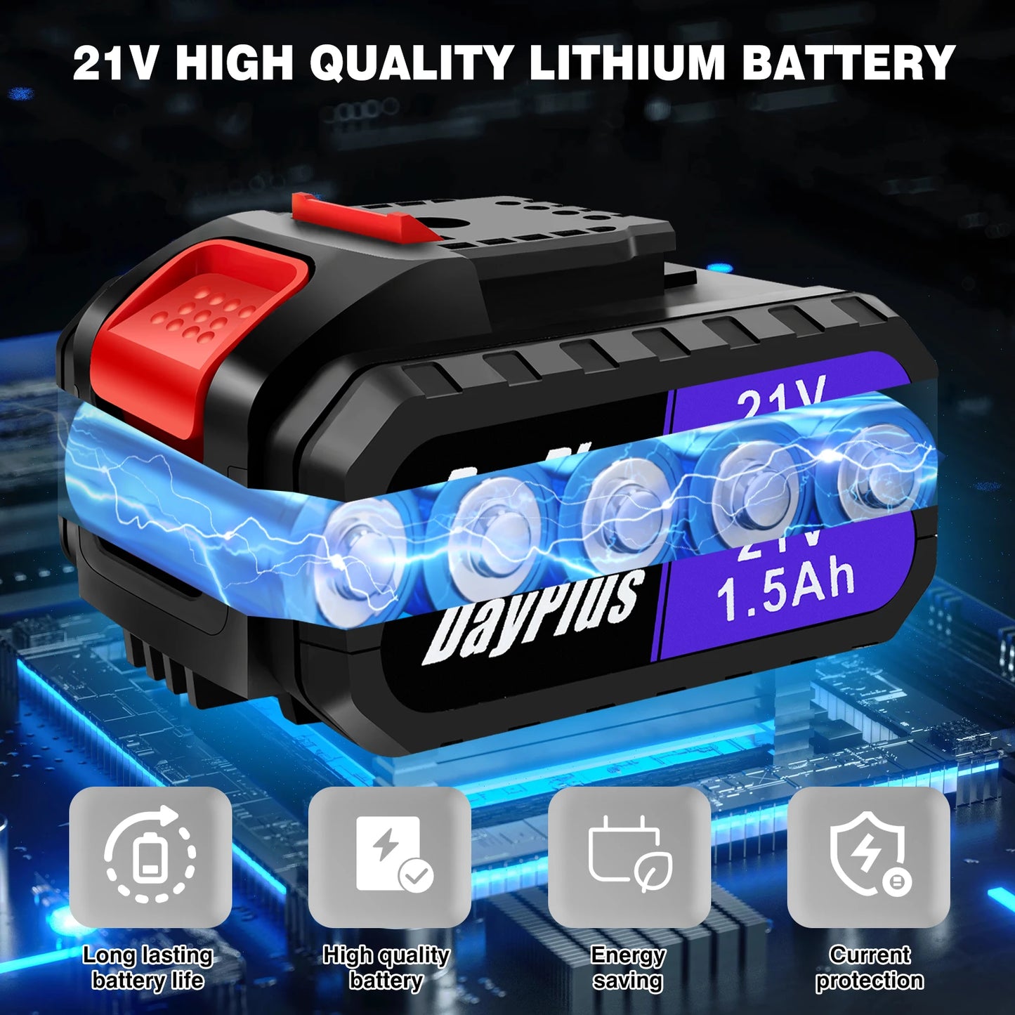 21V Cordless Power Drill,Handheld Screwdriver Drill Set with 25+1 Torque Setting,1.5AH Li-ion Battery&Fast Charger,2-Gear Drill