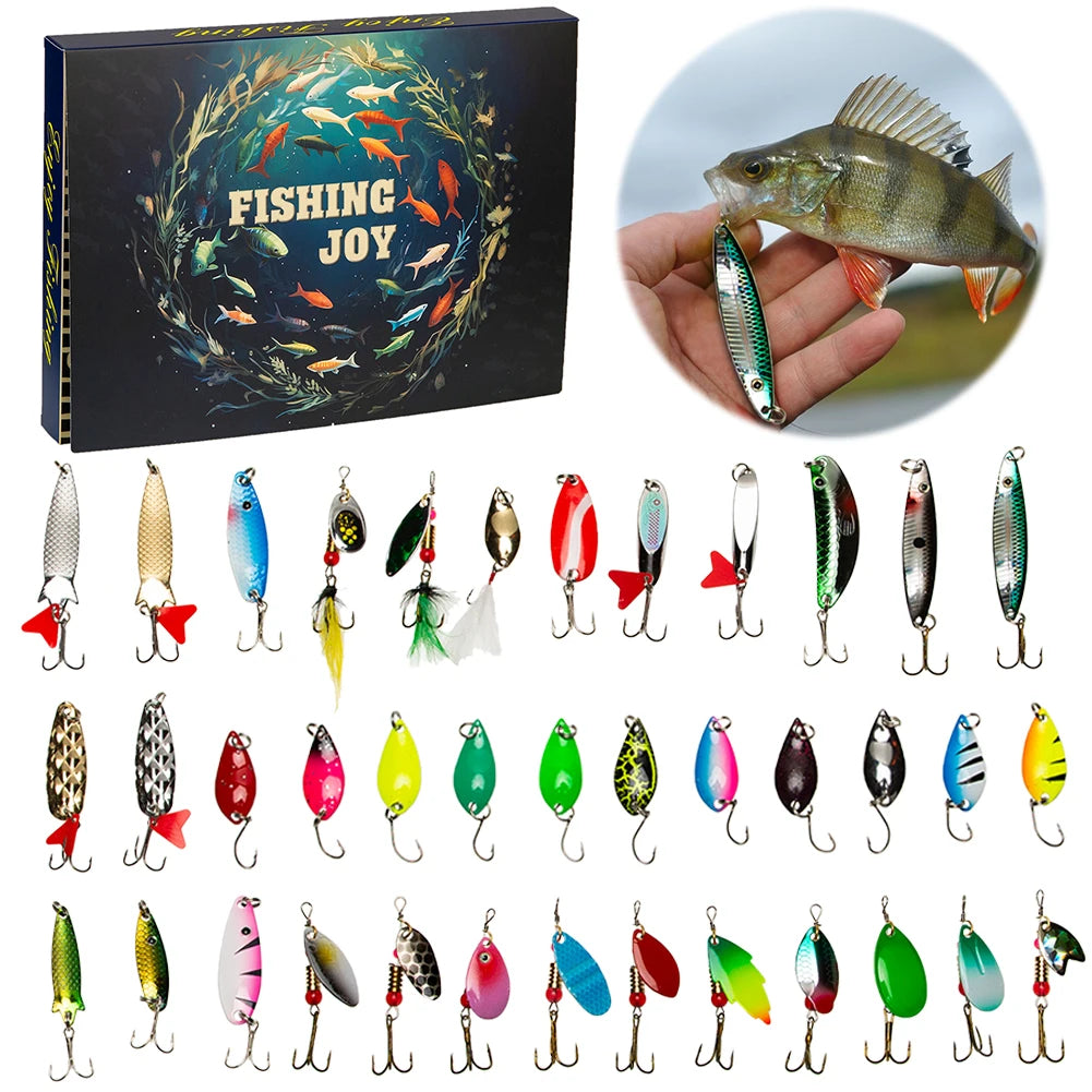 30pcs Fishing Lures Mixed Color Baits Trout Fishing Baits with Hook Swimbait Fishing Gifts for Men