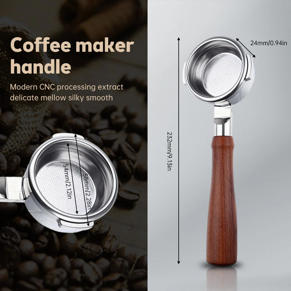 54mm Coffee Bottomless Portafilter For Breville Sage 870 878 880 Replacement Filter Basket Barista Tool