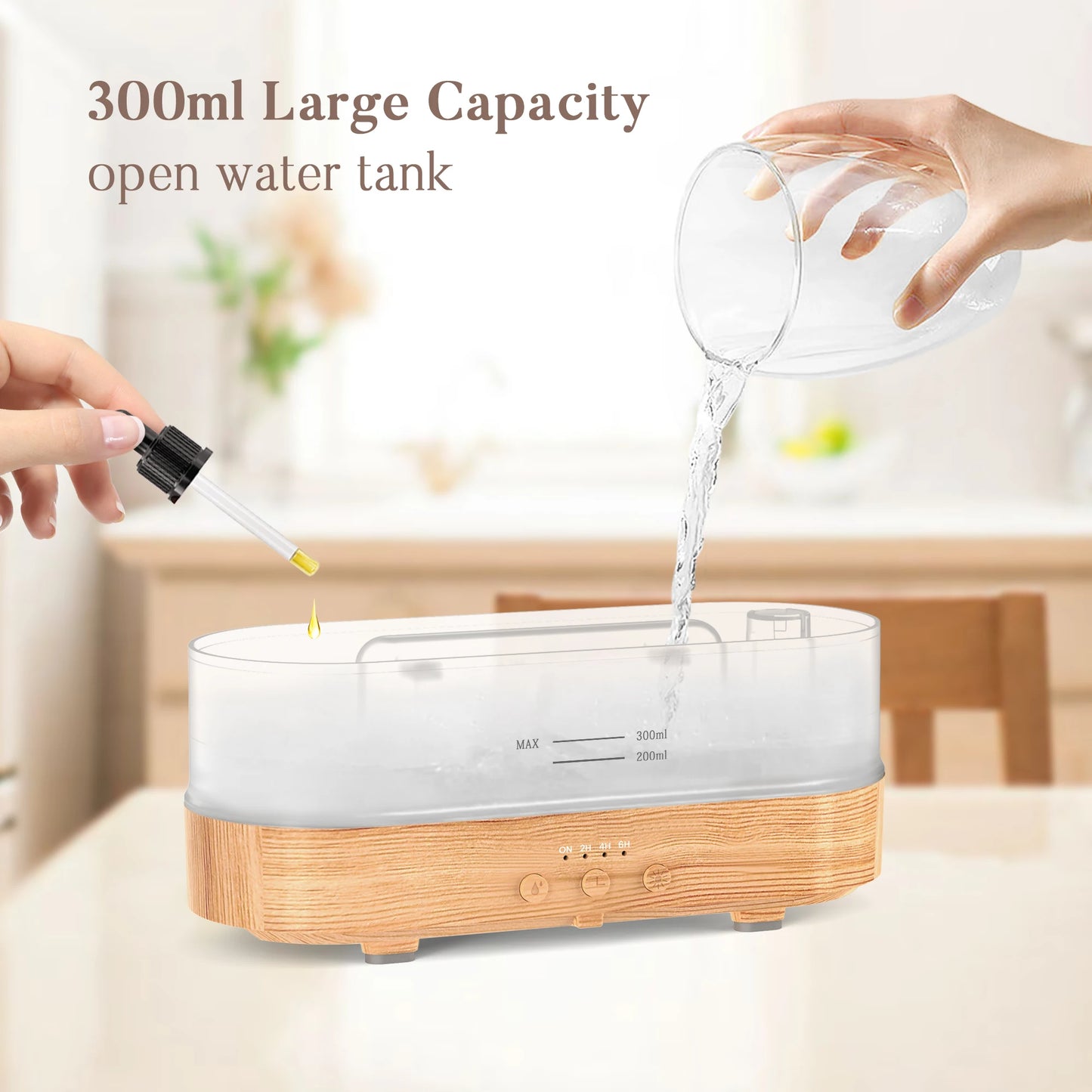 Sejoy Flame Aromatic Aroma Diffuser 300ml USB Household Air Humidifier With Cool Mist Colorful Desktop Purifier Bedroom
