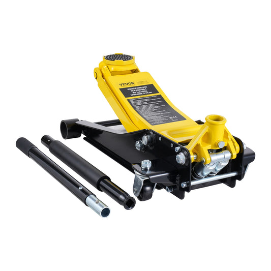 VEVOR 2T Low Profile Floor Jack , Heavy Duty Iron Hydraulic Racing Floor Jack, Hydraulic Car Jack, Single Piston Lift Pump