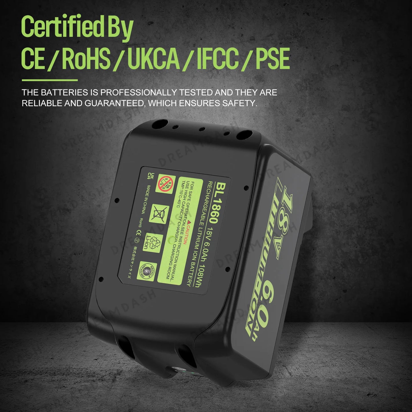 For Makita 18V Power Tools Lithium Battery BL1860 18V 6000mAh For Makita Tools Replace Battery BL1830 18V 3000mAh
