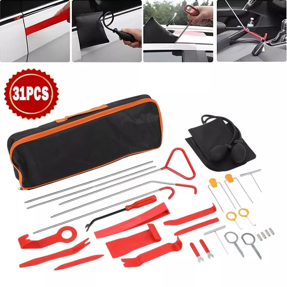 31Pcs Professional Auto Tool Window-Car Door Lock Out Universal Kits Emergency