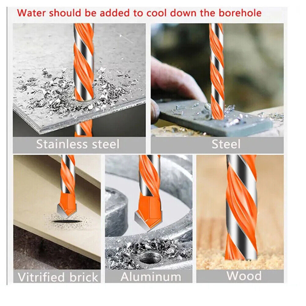 7x Masonry Drill Bit Set Extra Tough Carbide Drill Bits For Stone Concrete Brick