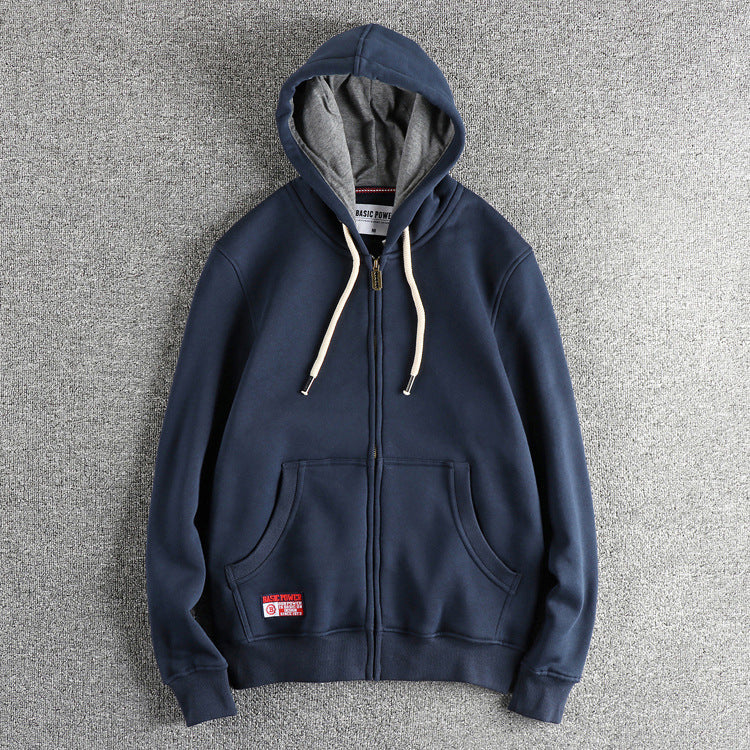Cardigan Sweater Men's All-match Casual Solid Color Hoodie Fashion