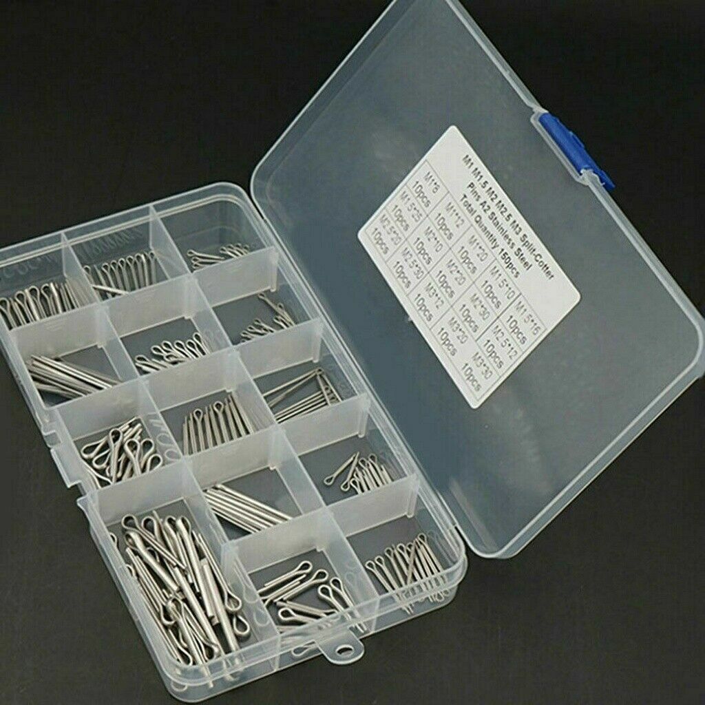 UK 150Pcs Split-Pins   Split Cotter Pins Stainless Steel A2 Marine Grade   304