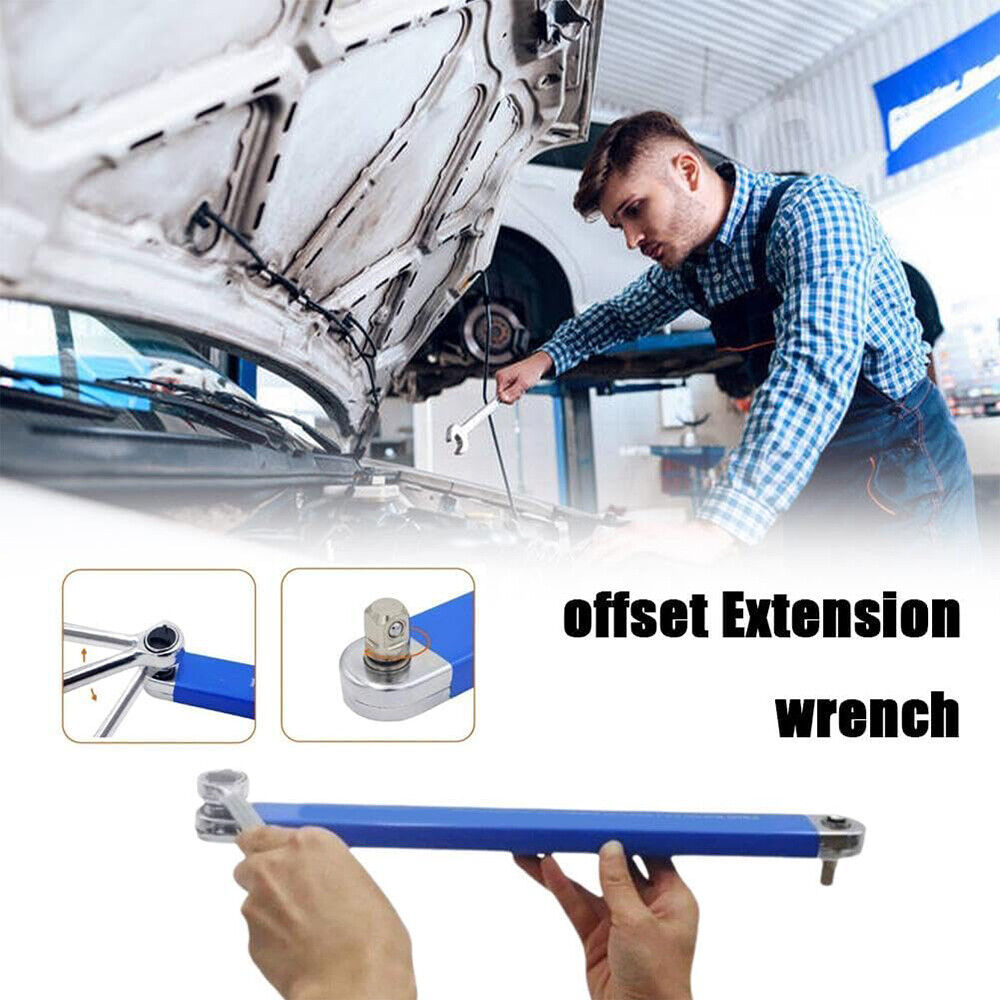 Offset Extension Wrench Ratchet Spanner Wrench Extender Adapters Multifunction
