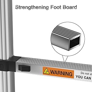 New 3.2M Telescoping Ladder, 10.5ft Stainless Steel Extension Anti-Slip Rubber Feet Portable Multi-Purpose Collapsible Ladder
