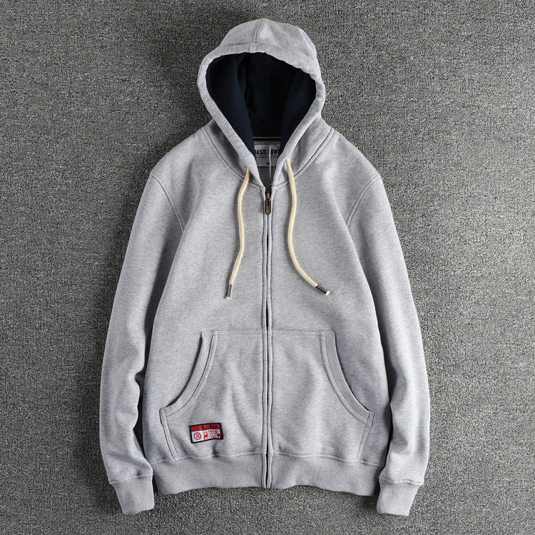 Cardigan Sweater Men's All-match Casual Solid Color Hoodie Fashion