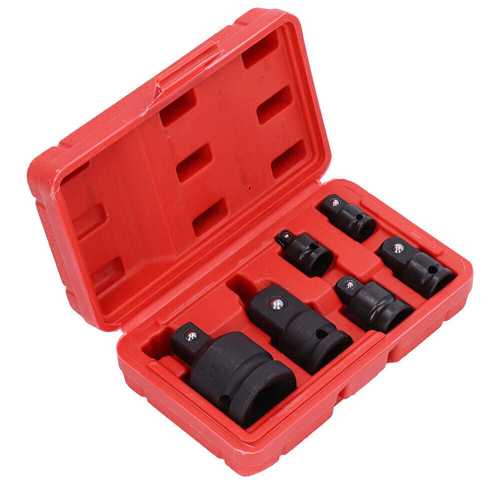 6 X Impact Socket Adapter And Reducer Set Female To Male 1-4 3-8  1-2 3-4