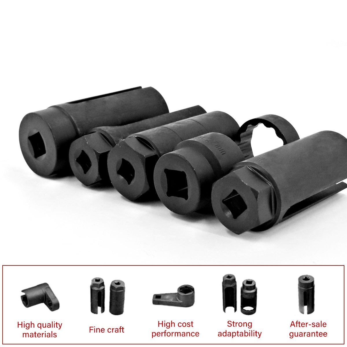 7x OXYGEN INJECTOR SENSOR SOCKET REMOVAL SET TOOL ENGINE 22MM27MM29MM 15-20