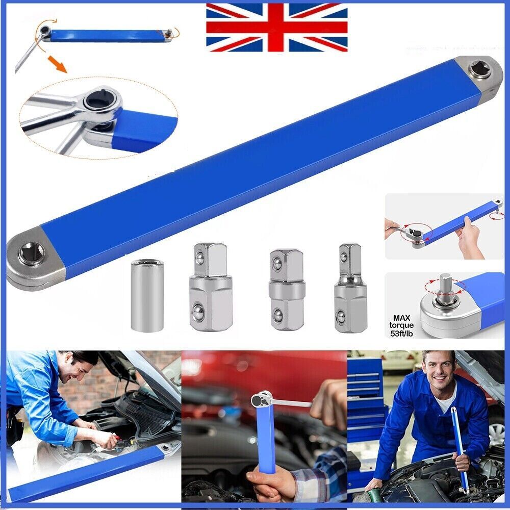 Offset Extension Wrench Ratchet Spanner Wrench Extender Adapters Multifunction