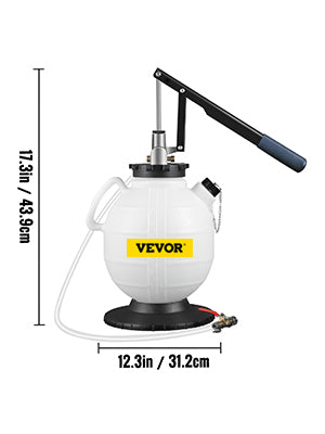 VEVOR Transmission Fluid Pump ATF Fluid Transfer Filler 7.5L with Control Valve & 15 Common Adapters Kit for Oil Replacement